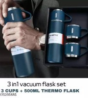 Vacuum Flask Set Stainless Steel Drinking Metal Water Bottle