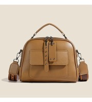 New Design High end ladies' handbag multi-layer large capacity commuting bag(Brown)
