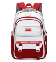 Academy Style School Bag Book Bag Lightweight College Student Backpack(Red)